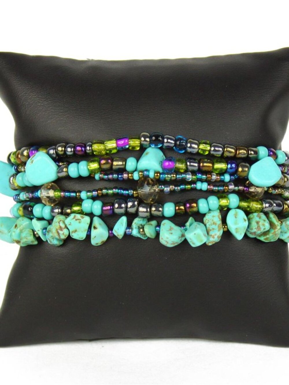 Czech Glass Bead TURQUOISE, BLUE MULTI Bracelet